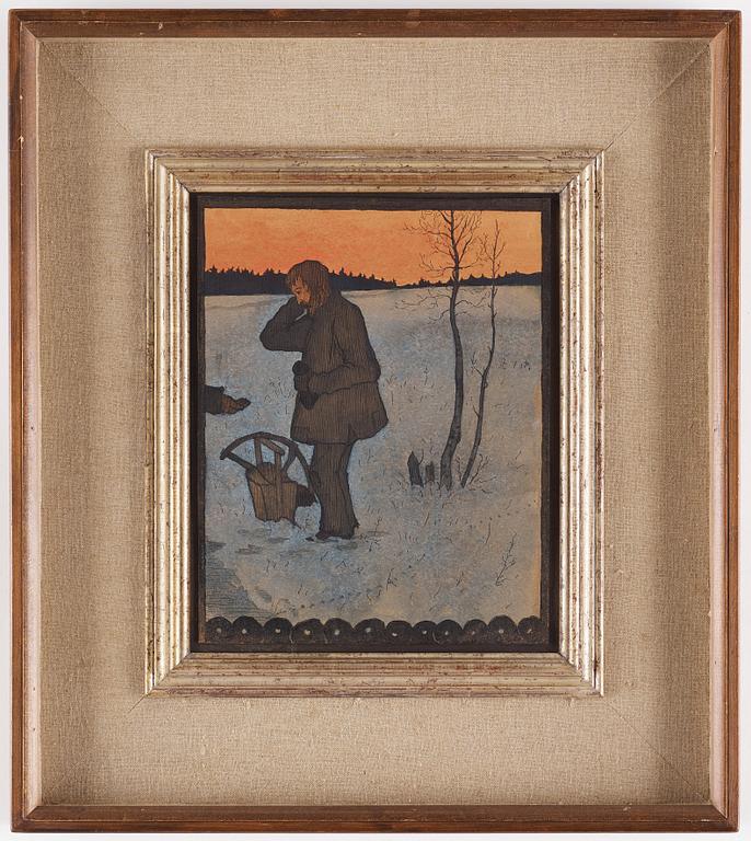 Hugo Simberg, The wood chopper.