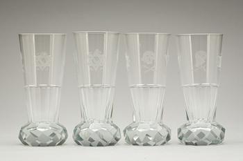 FRIMURARGLAS, 4 st, troligen tidigt 1900-tal.