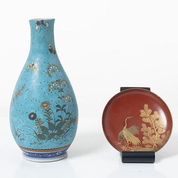 Parti, lack och porslin. Japan, Meiji (1868-1912).