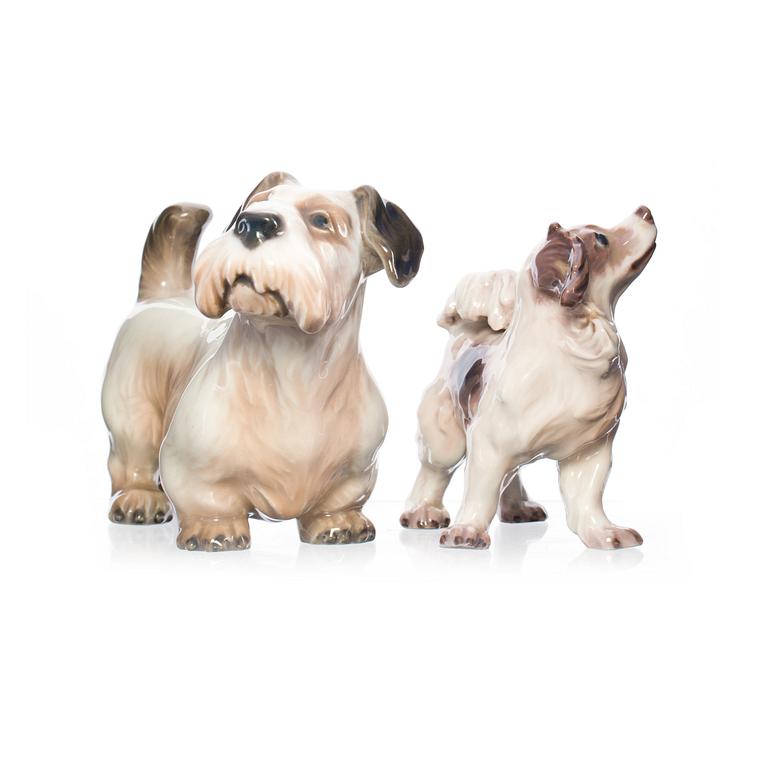 FIGURINER, 2 st, porslin, Dahl Jensen.