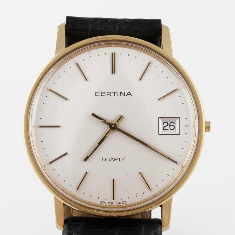 ARMBANDSUR, Certina, 18K guld, 1980-tal.