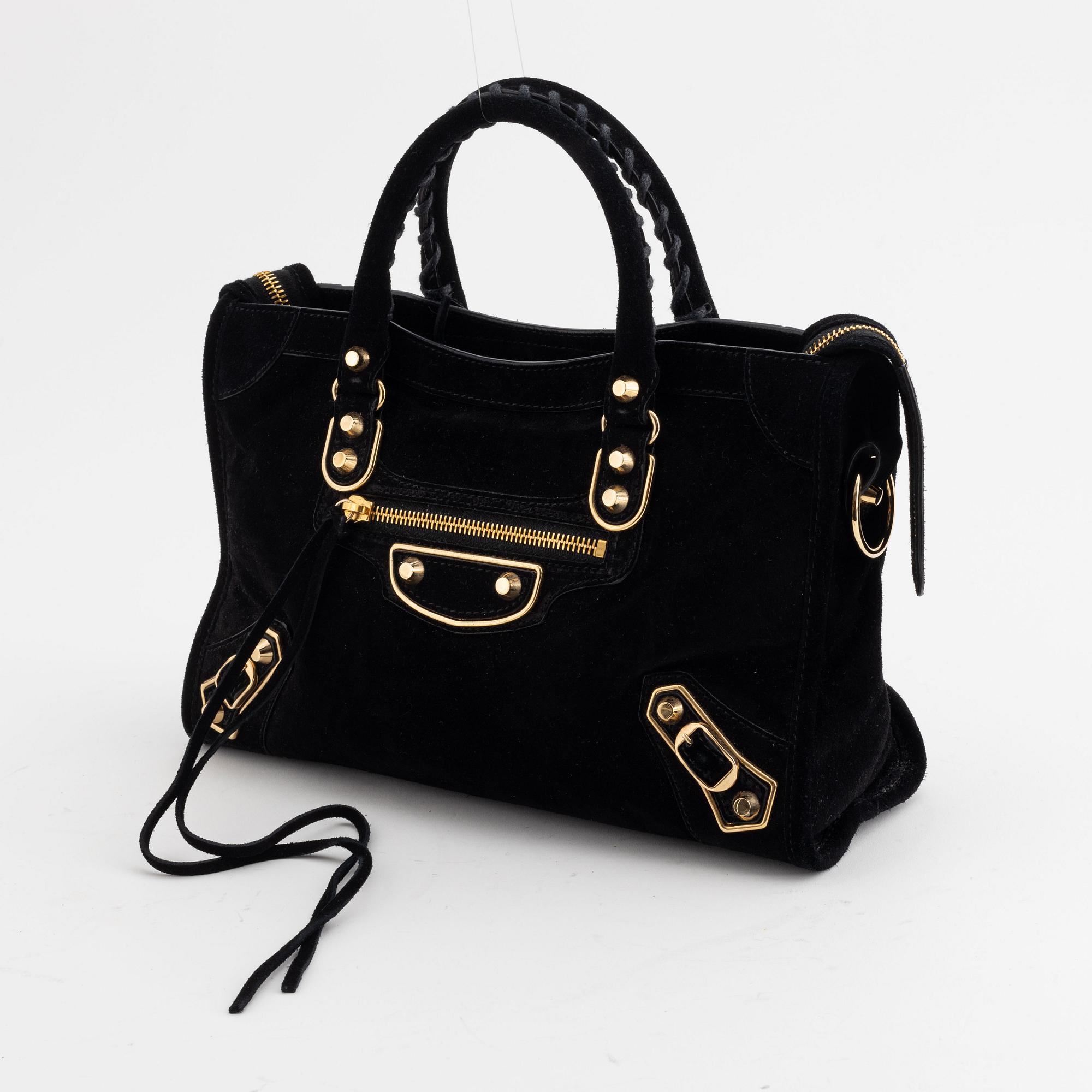 Suede balenciaga bag online