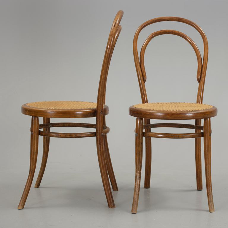 STOLAR, 4 st, en märkt Thonet, 1900-talets början.