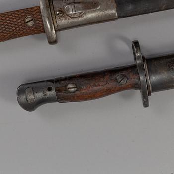 Four 18/19th century bayonets.