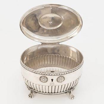 Sockerskrin, silver, gustaviansk stil, Norrköping 1916.