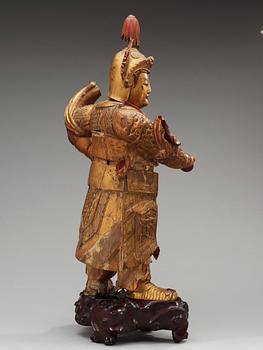 SKULPTUR, trä. Qing dynastin, omkring år 1800.