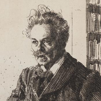 Anders Zorn, ”August Strindberg”.