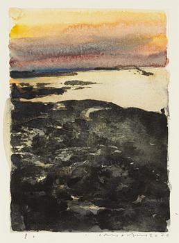 Lars Lerin, watercolour, signed and dated 2020.