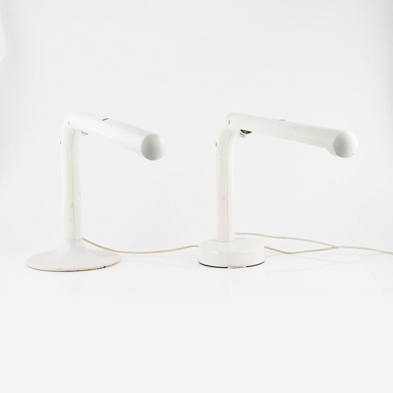 Anders Pehrson, two similar 'Tube' table lamps, Ateljé Lykten, 1970's.