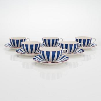 Inger Persson, teservis, 12 delar, porslin, "Plus", Rörstrand.