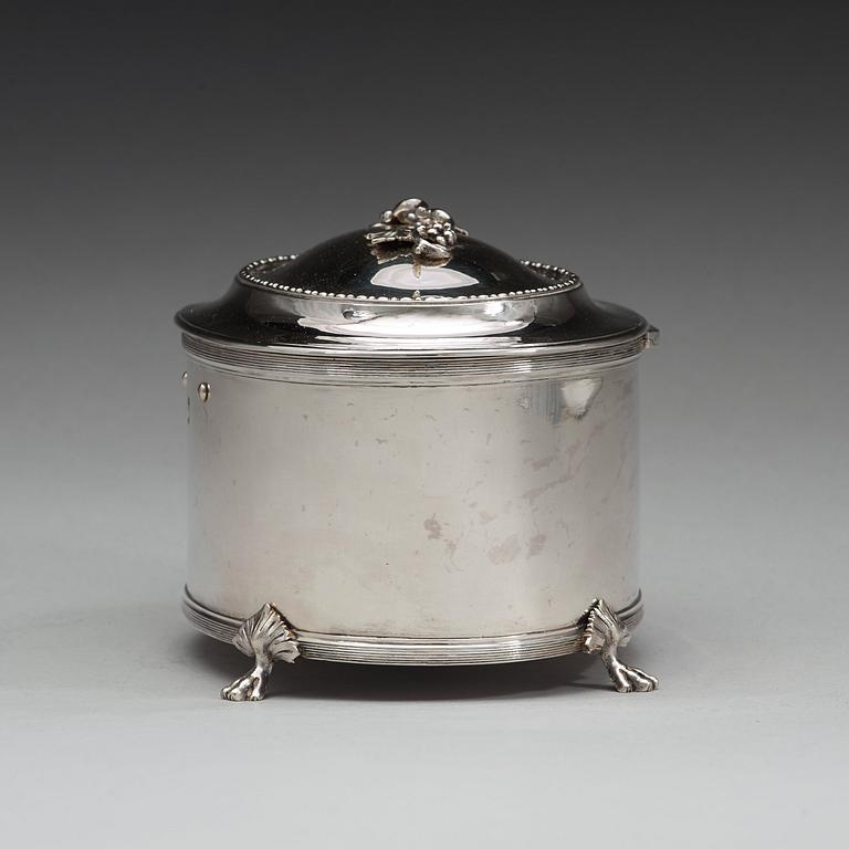 PEHR ZETHELIUS, Stockholm 1798, sockerskrin, silver, gustavianskt.