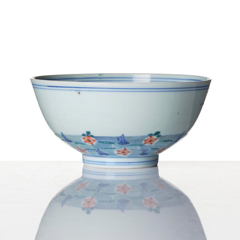 A doucai 'prunus' bowl, Qing dynasty, early 18th century.
