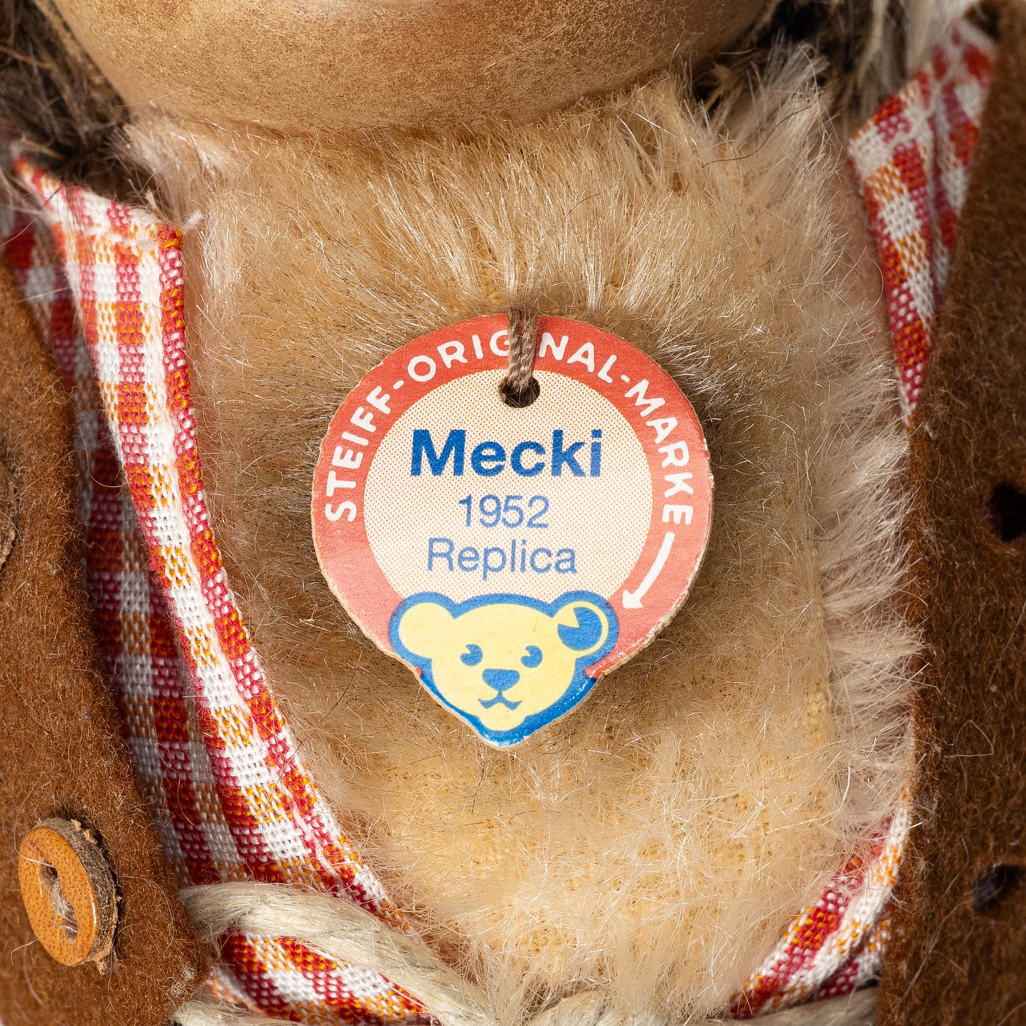 Steiff, 2 pieces, Mecki 2000 and Micki 2001.