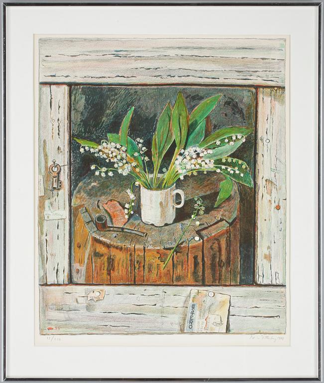 NISSE ZETTERBERG, färglitografi. Sign o dat 1979. Numr 22/250.