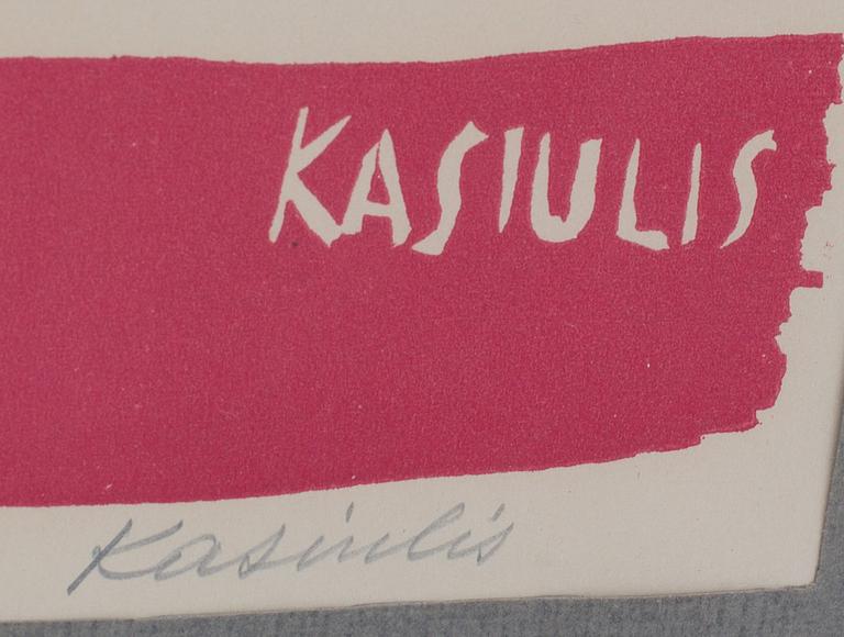 VYTAUTAS KASIULIS, lithograph in colours signed and dated.