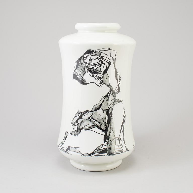 NILS OBEL, a faience vase from Royal Copenhagen Gallery, numbered 29/250.