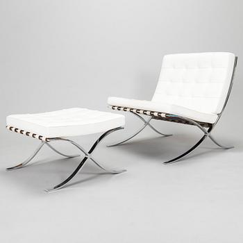 Ludwig Mies van der Rohe, easy chair and ottoman, "Barcelona", Knoll, circa 2010.