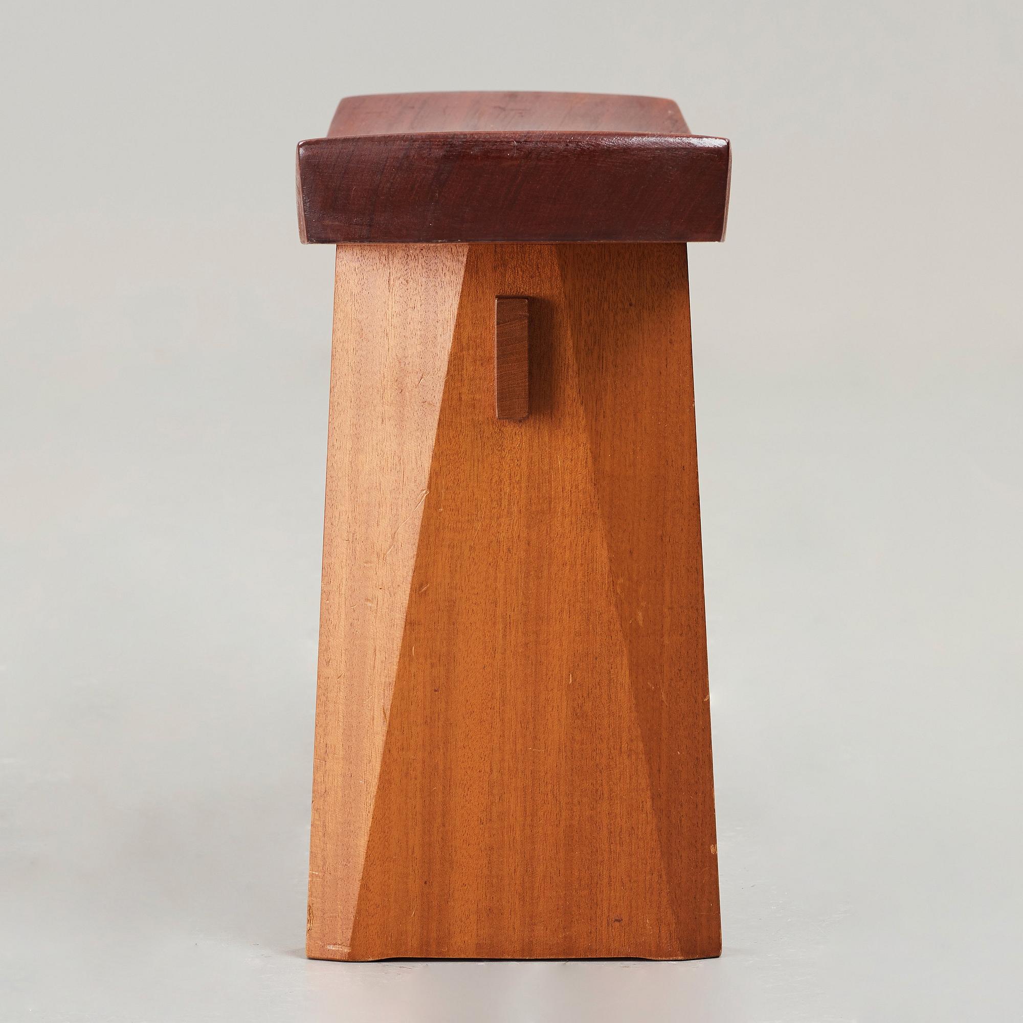 HANS KEMPE & LARS-ERIK LJUNGLÖF, a stool, "HI 8", executed by cabinet maker David Sjölinder for  The HI-group in 1960.