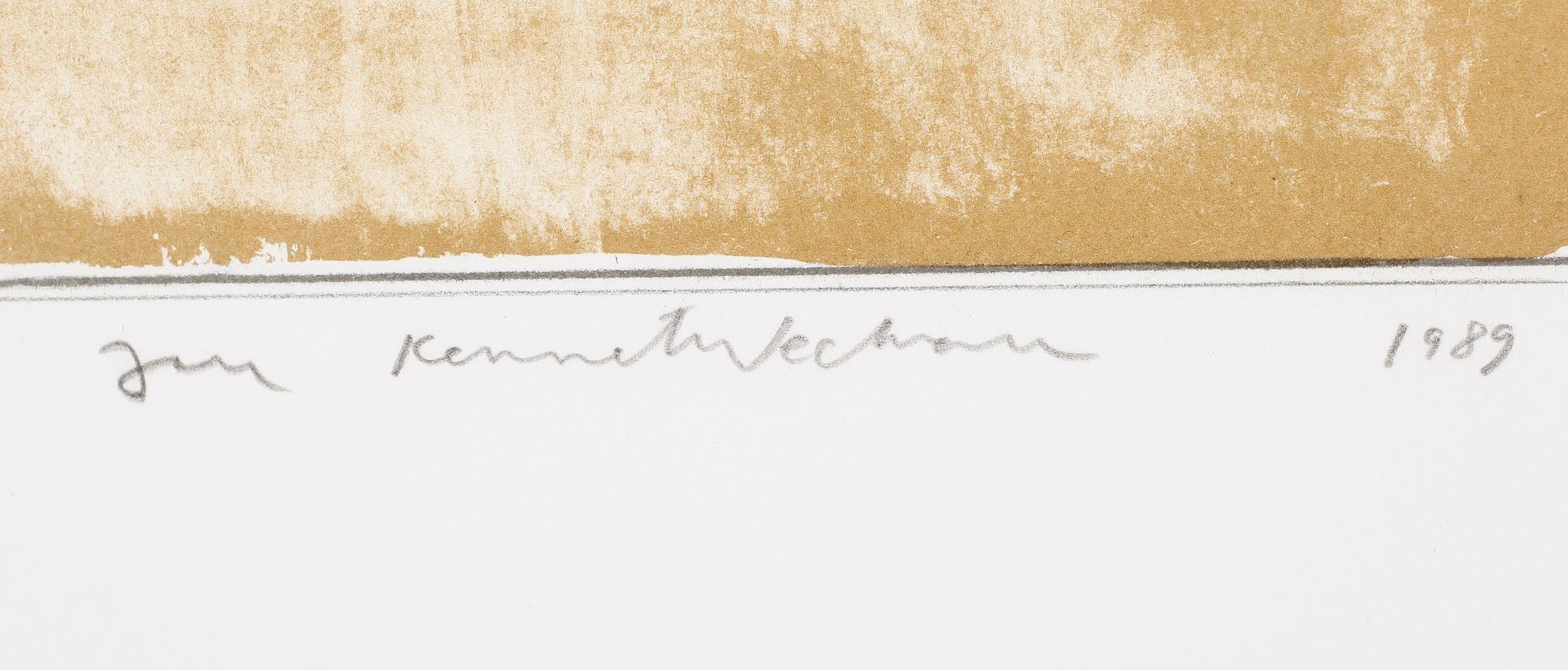 JAN KENNETH WECKMAN, färglitografi, signerad, daterad 1989 och numrerad 91/100.