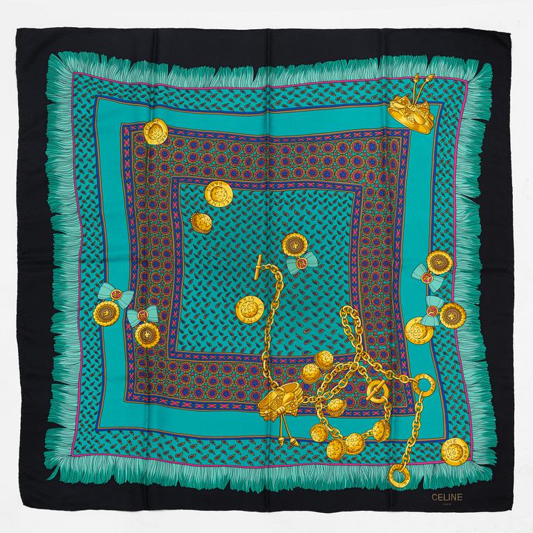 Céline, two silk scarves.