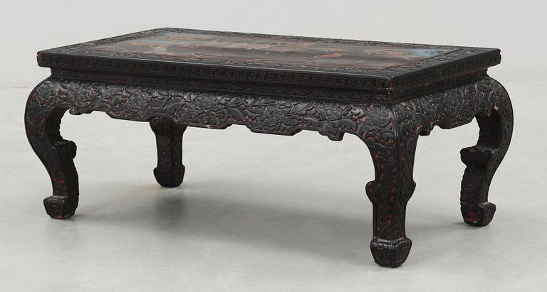 A lacquered 'Low table', late Qing dynasty (1644-1912).