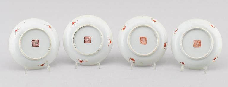 FAT, 2 par, porslin, Kina, 1800-/1900-tal.