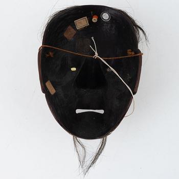 Noh-mask, bemålat trä, Japan, Edo (1603-1868).