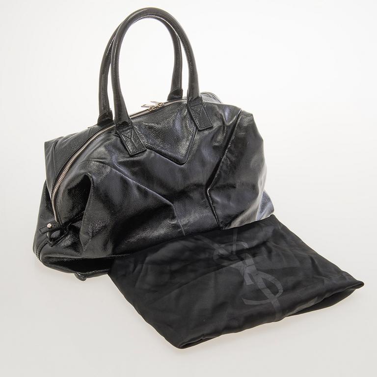 YVES SAINT LAURENT Easy Patent Leather Boston Bag.