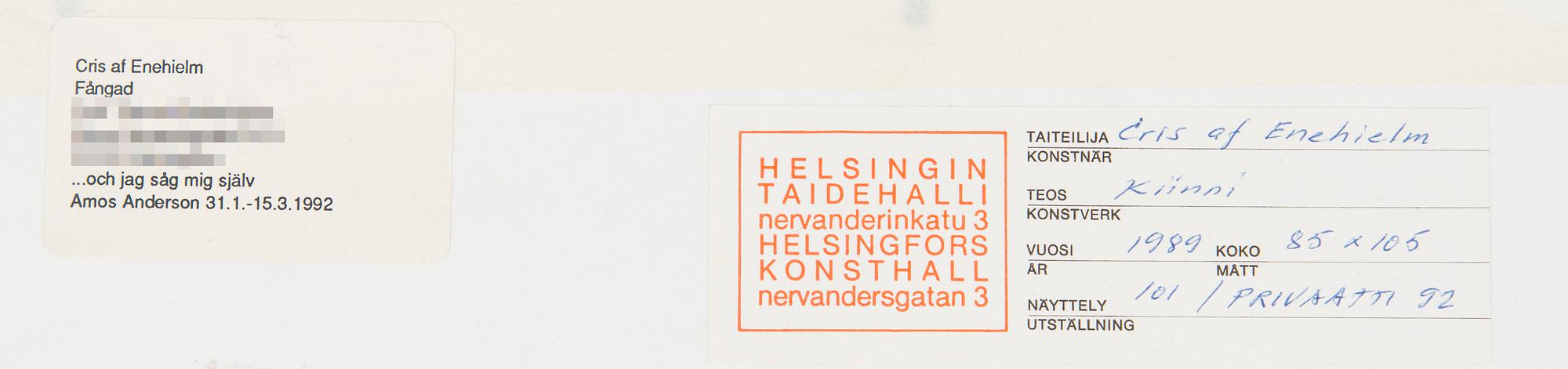 Cris af Enehielm, "Fångad".