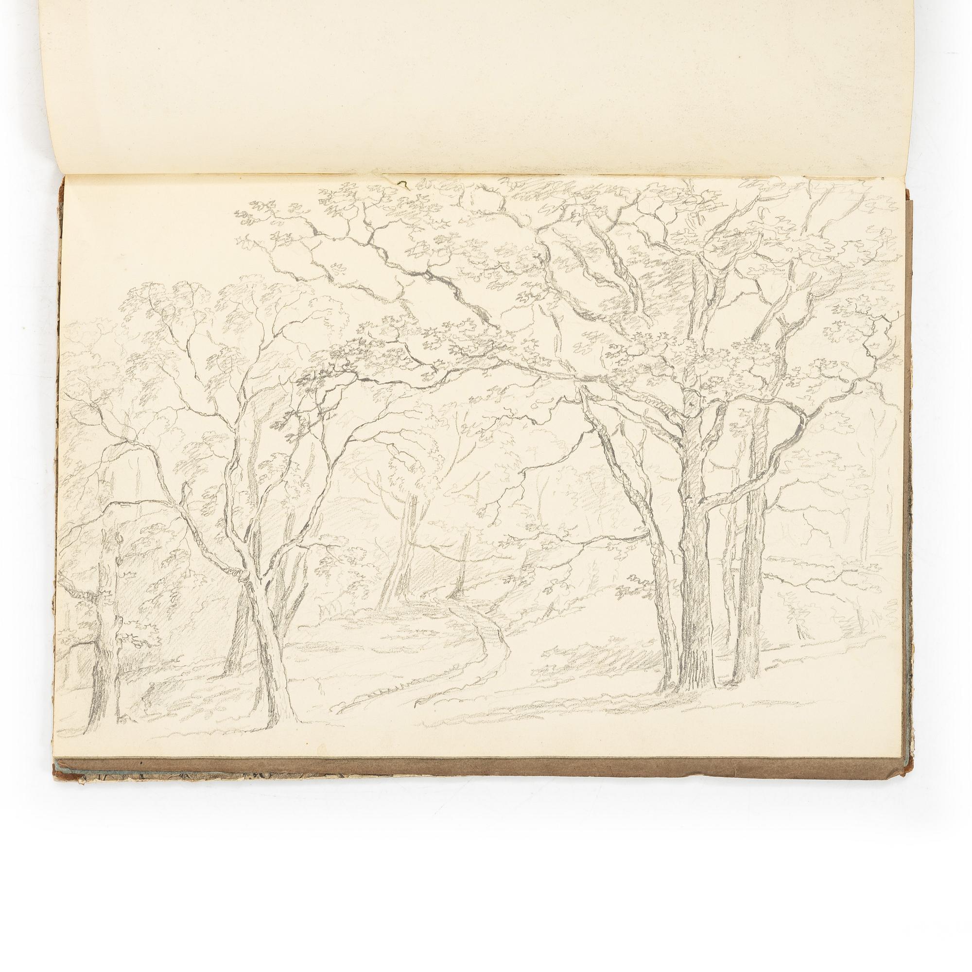 Carl Johan Fahlcrantz, Sketchbook with 28 topographical pencil drawings.