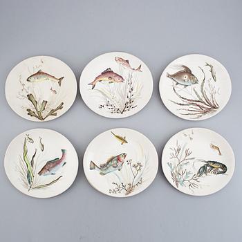 A part 'Fish' earthenware dinner service, Johnson Bros, England (11 pieces).