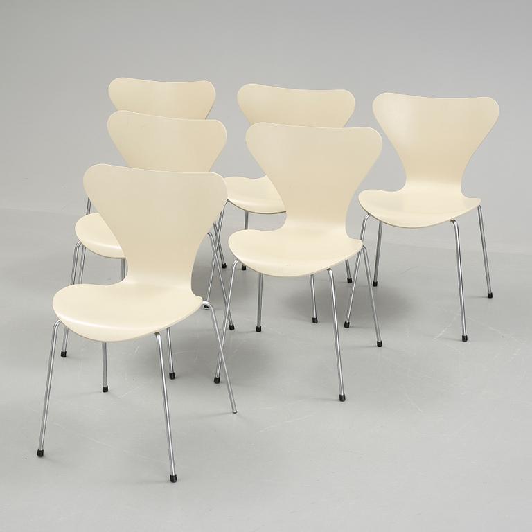 STOLAR, 6st. "Sjuan", Arne Jacobsen, Fritz Hansen.