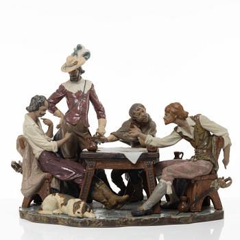 Juan Huerta, figurine, "Playing Cards", Lladró, Spain.