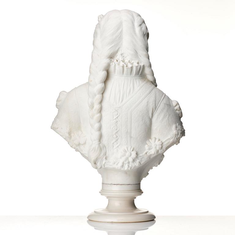 Italian school 19th Century. Renaissance lady with braids.