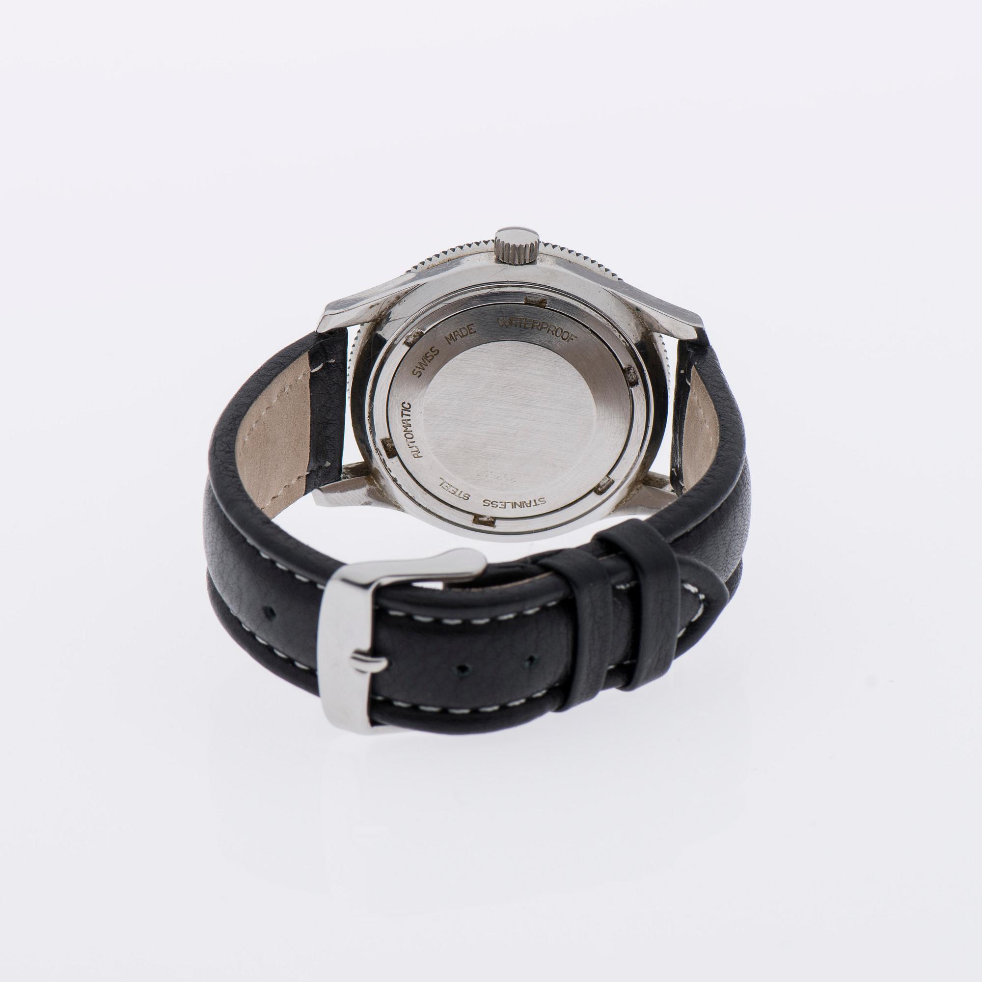 ARMBANDSUR, herr, Exactus Automatic, stål, 1960-70-tal.