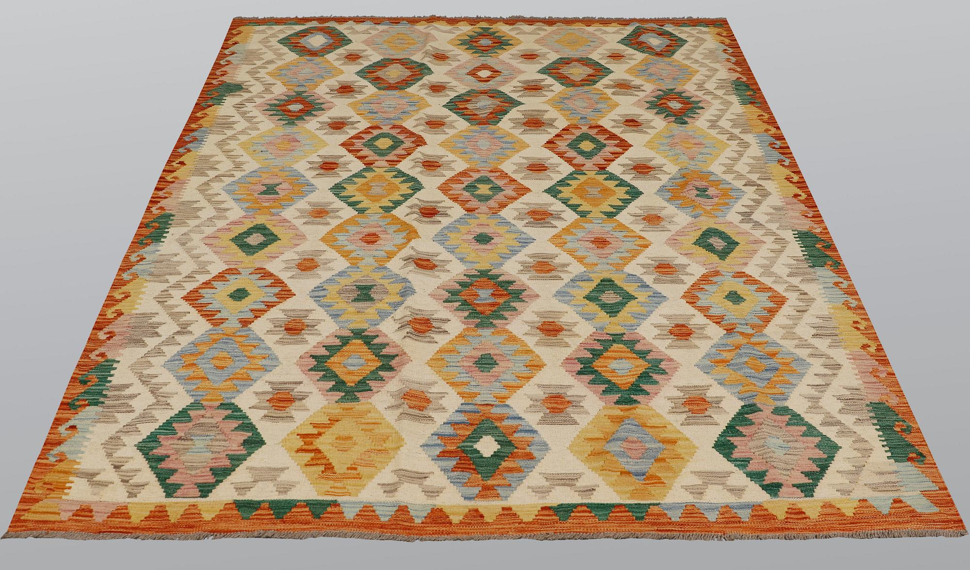 A carpet, kilim, ca 247 x 180 cm.