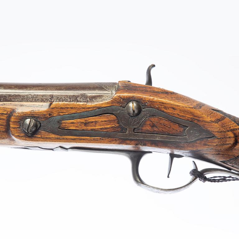 Slaglåsgevär, svenskt, 1700-tal.