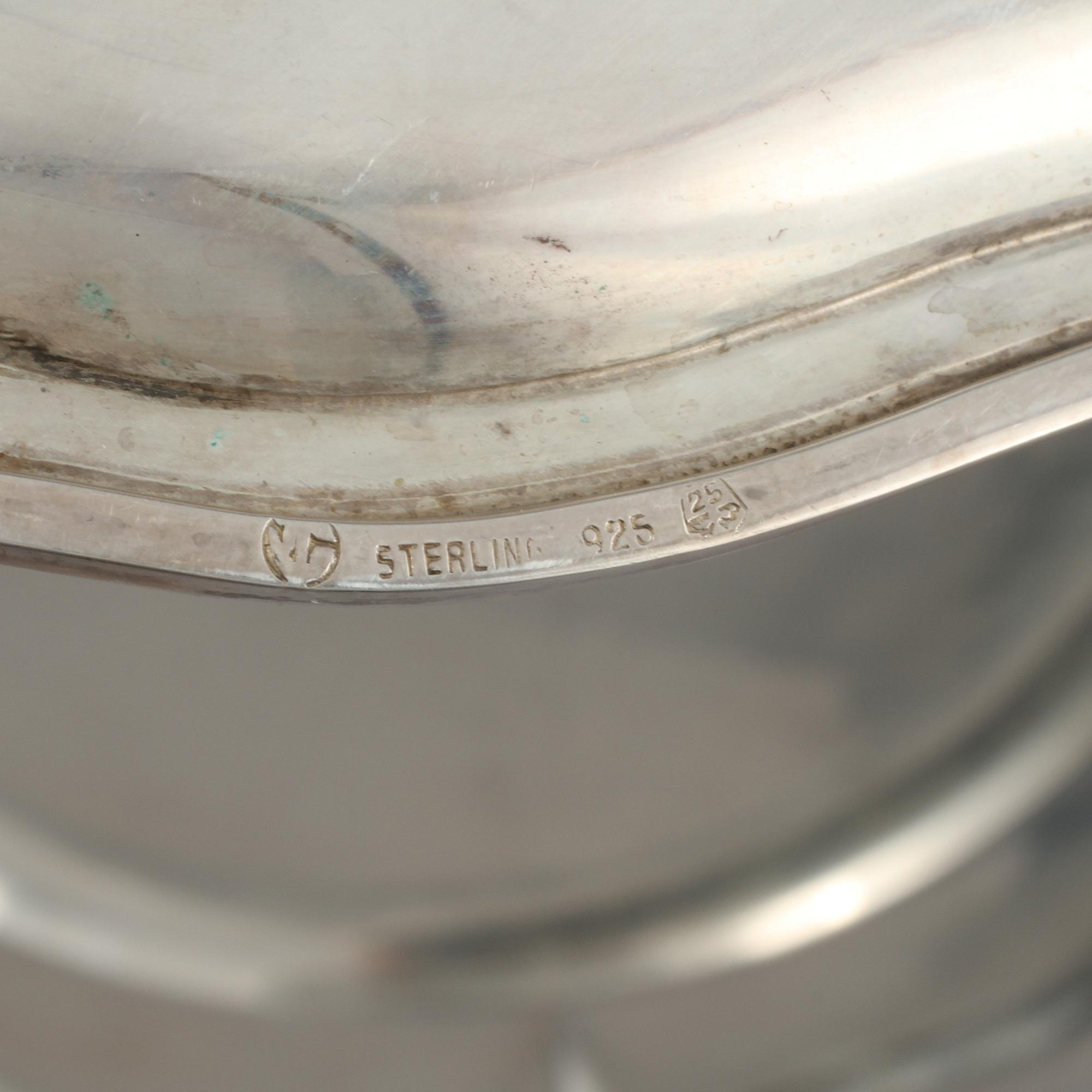 FAT, 4 st, silver, utländska stämplar, 1900-tal, vikt 2020 gram.