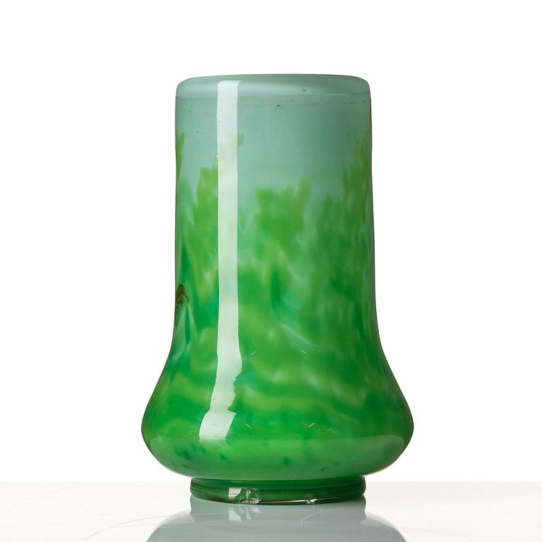Reijmyre Glasbruk, a marqueterie-sur-verre glass vase, probably by Betzy Ählström or Fredrik Kessmeier, ca 1901-1905.