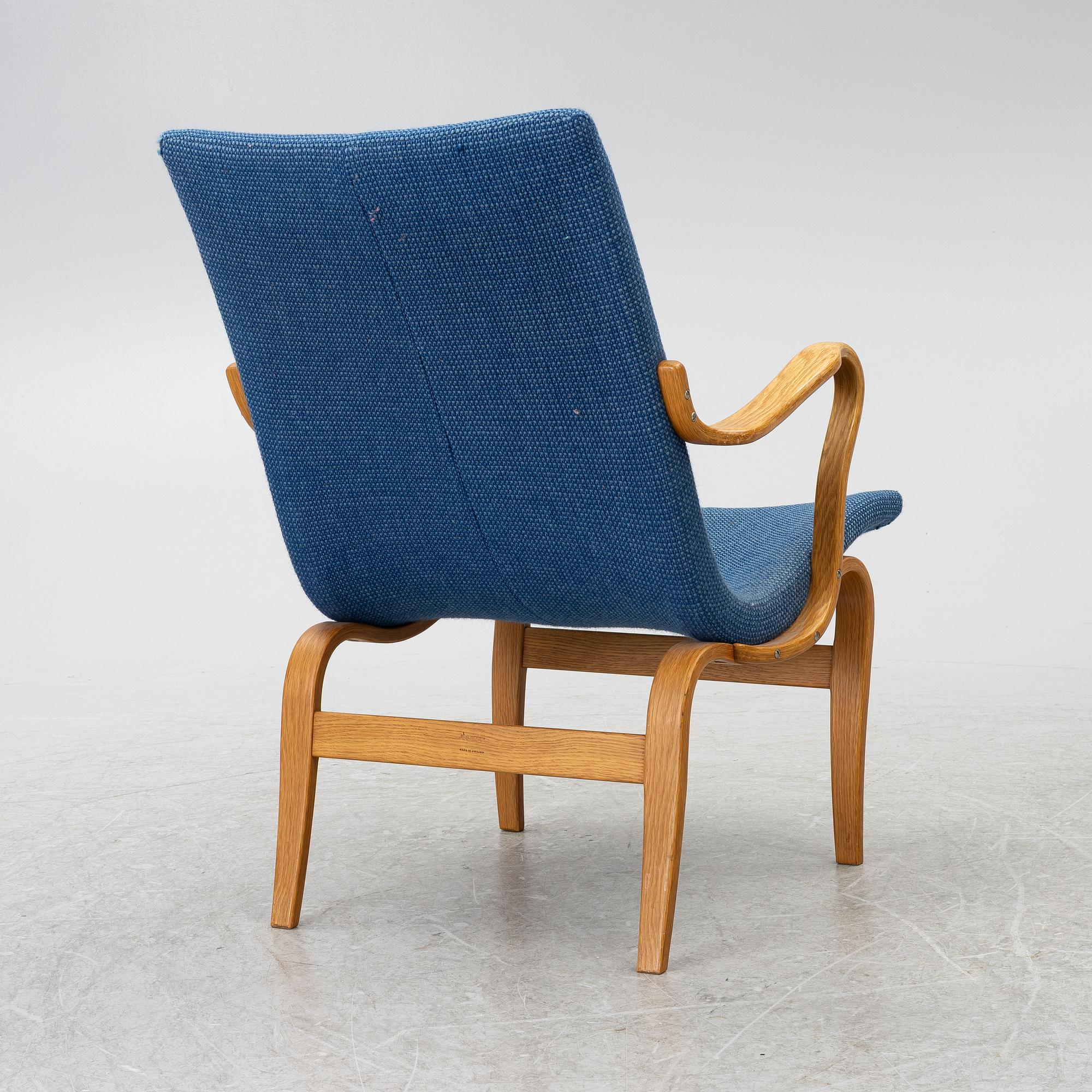 Bruno Mathsson, Fåtölj, "Eva", Firma Karl Mathsson, Värnamo, 1973.