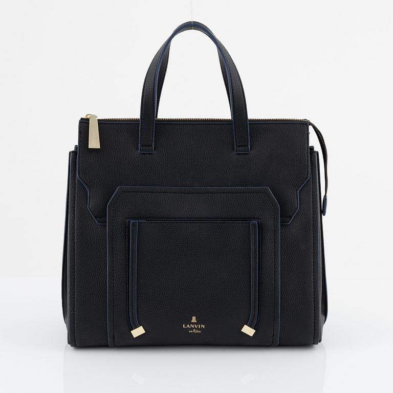Lanvin a black leather bag.