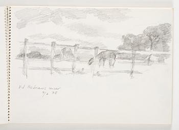 Lotte Laserstein, 3 skissblock med teckningar.