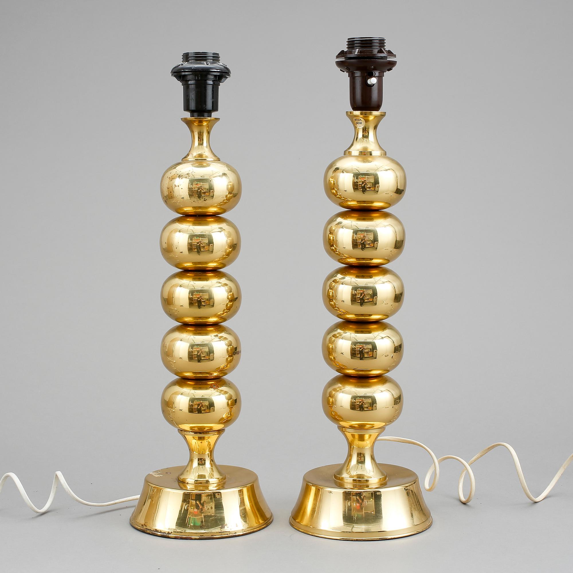 BORDSLAMPOR, ett par, Enco, 1960/70-tal.