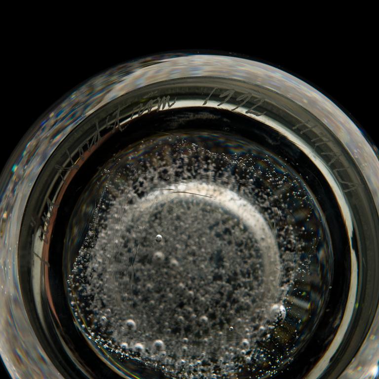 TIINA NORDSTRÖM, a 'Pluto' art glass signed Tiina Nordström 1992 Iittala.