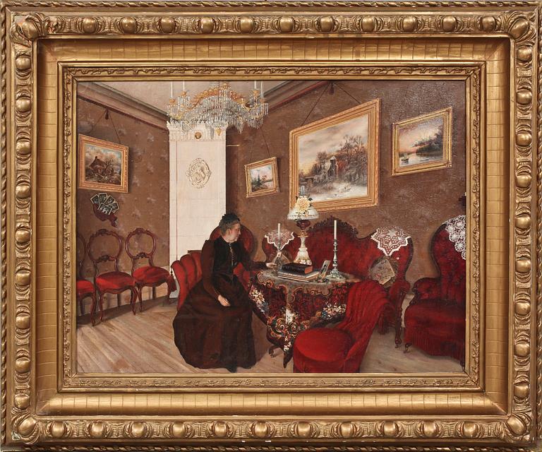 OKÄND KONSTNÄR, olja på duk, sign Gottfrid Lindskog o dat 1892 a tergo.