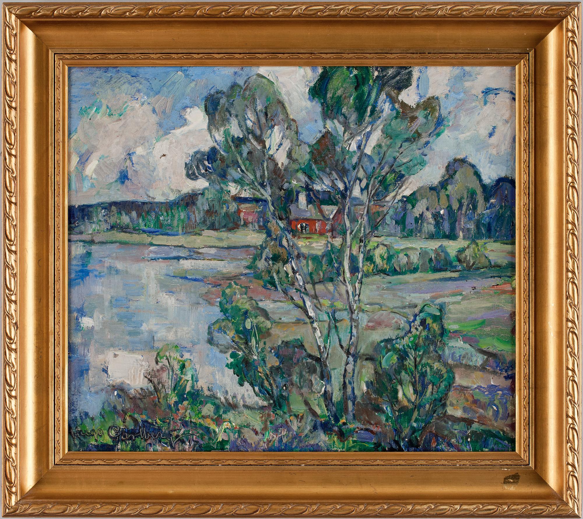 HUGO CARLBERG, olja på duk, sign.