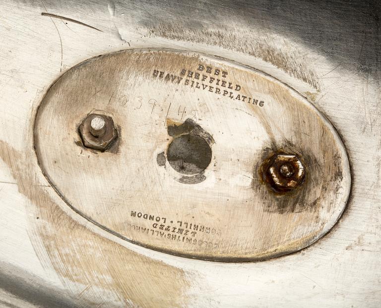 STEKHUV samt VÄRMEFAT, pläter. England, tidigt 1900-tal.