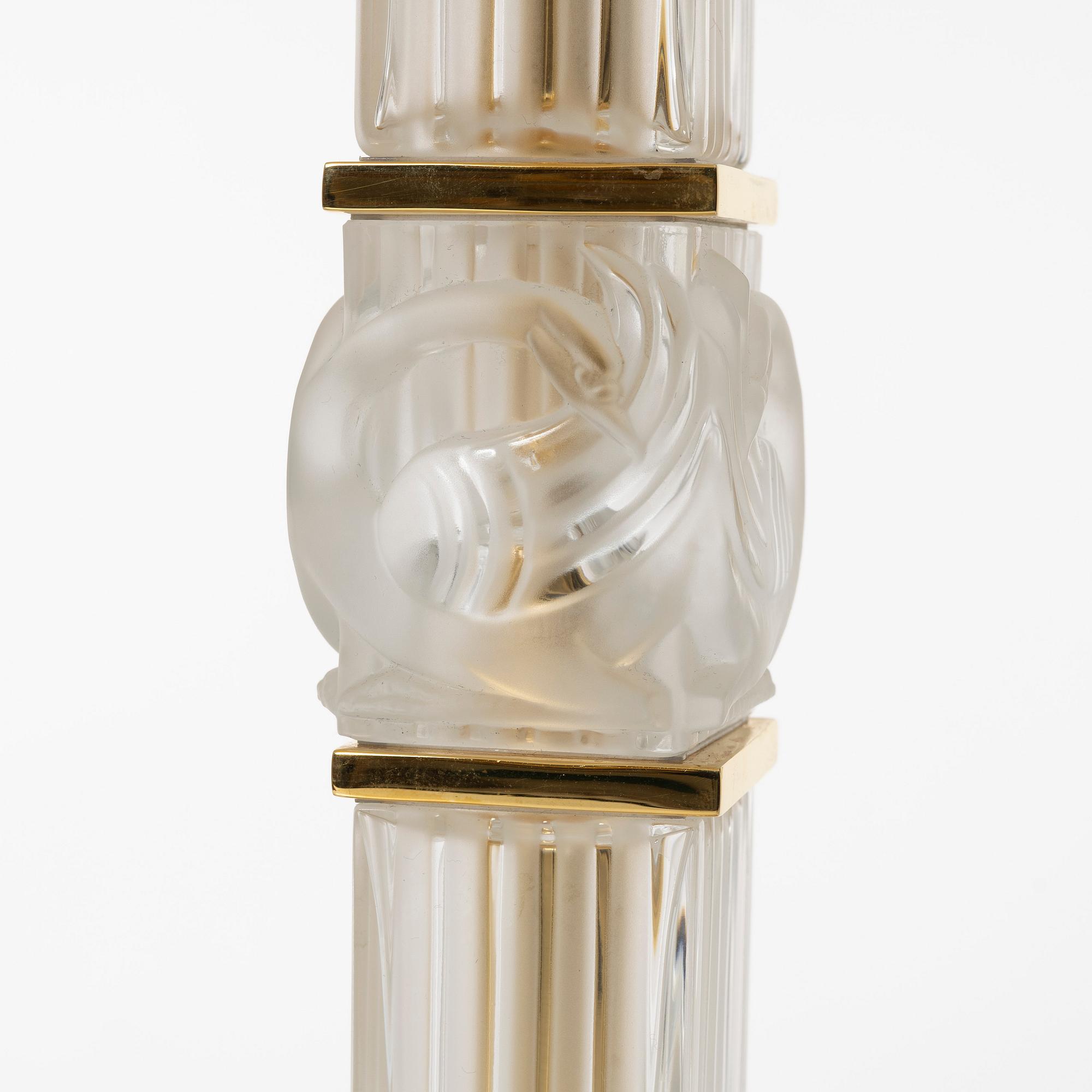 Lalique, 'Josephine' pattern lamp, France, 20th century.