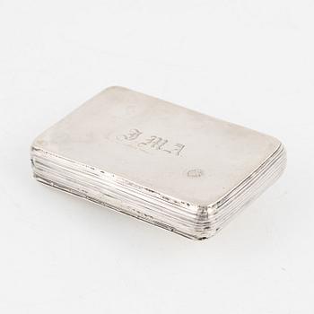 A Swedish Parcel-Gilt Snuff Box with Cameo, mark of Gustaf Grönvall, Stockholm 1856.