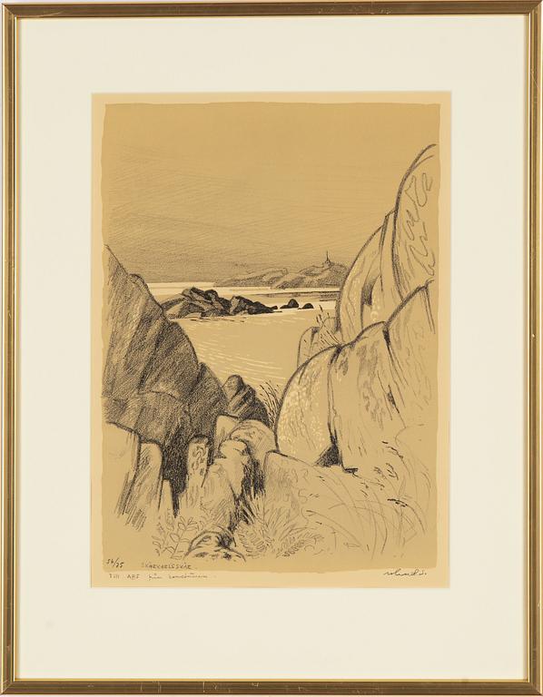 Roland Svensson, 2 litografier, signerade och numrerade.